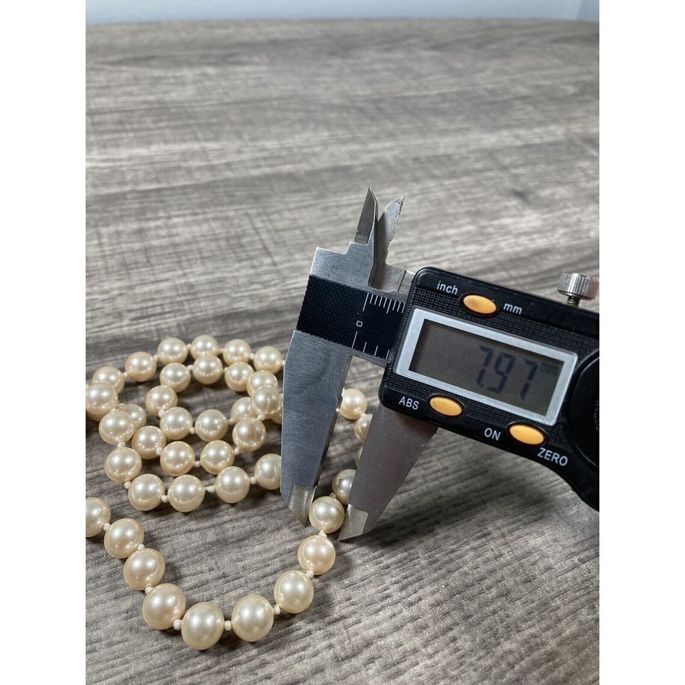 Vintage LCI Liz Claiborne Pearl Beaded Necklace Signed 37” Long - Picture 9 of 9